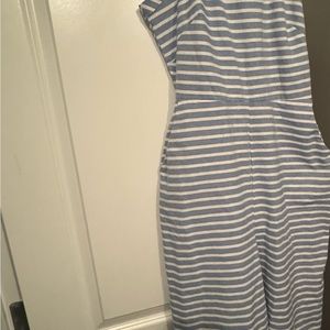 Light Sky Blue & White Jumpsuit